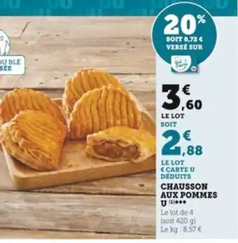 Super U CHAUSSON AUX POMMES U *** offre
