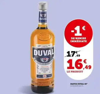 Super U PASTIS DE MARSELLE offre