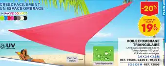 Shopix VOILE D'OMBRAGE TRIANGULAIRE offre
