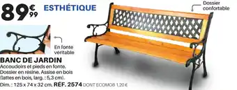 Shopix BANC DE JARDIN offre