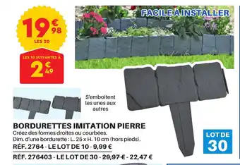 Shopix BORDURETTES IMITATION PIERRE offre