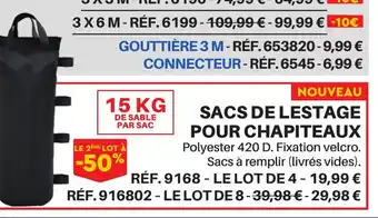 Shopix SACS DE LESTAGE POUR CHAPITEAUX offre