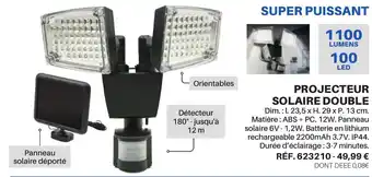 PROJECTEUR SOLAIRE DOUBLE