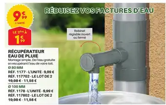 Shopix RÉCUPÉRATEUR EAU DE PLUIE offre