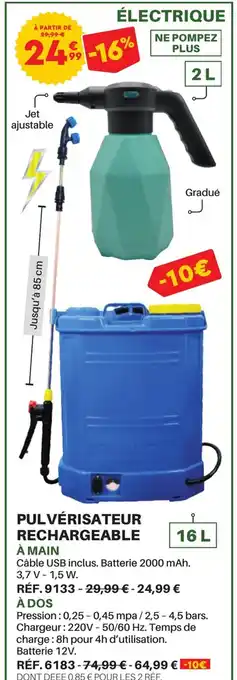 Shopix PULVÉRISATEUR RECHARGEABLE offre