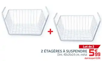 Gifi 2 Étagères à Suspendre offre
