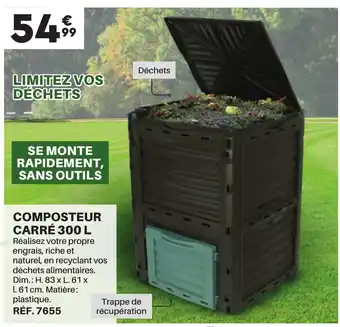 Shopix COMPOSTEUR CARRÉ 300 L offre