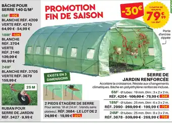 Shopix BÂCHE POUR SERRE 140 G/M² offre