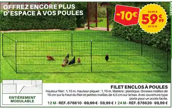 Shopix FILET ENCLOS À POULES offre