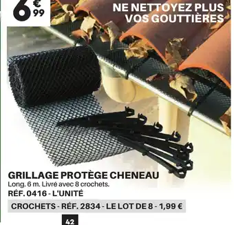 Shopix GRILLAGE PROTÈGE CHENEAU Long. 6 m. Livré avec 8 crochets. RÉF. 0416 - L'UNITÉ offre