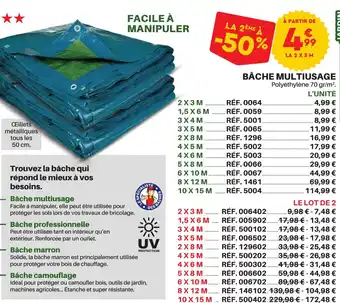 Shopix BÂCHE MULTIUSAGE offre