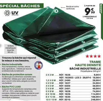 Shopix HAUTE DENSITÉ BÂCHE INDUSTRIELLE offre