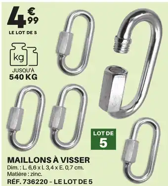 Shopix MAILLONS À VISSER offre