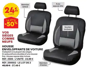 Shopix HOUSSE ENVELOPPANTE DE VOITURE S'adaptent à la plupart des sièges. offre
