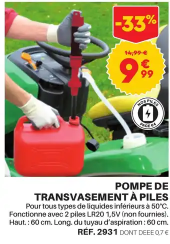 Shopix POMPE DE TRANSVASEMENT À PILES offre