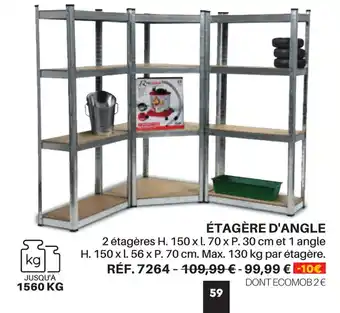 Shopix ÉTAGÈRE D'ANGLE offre