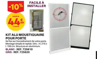 Shopix KIT ALU MOUSTIQUAIRE POUR PORTE offre