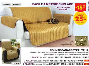 Shopix COUVRE CANAPÉ ET FAUTEUIL offre