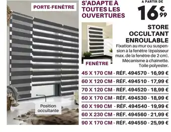 STORE OCCULTANT ENROULABLE