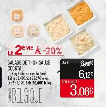 Match SALADE DE THON SAUCE COCKTAIL offre