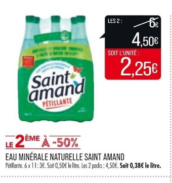 Match EAU MINÉRALE NATURELLE SAINT AMAND offre