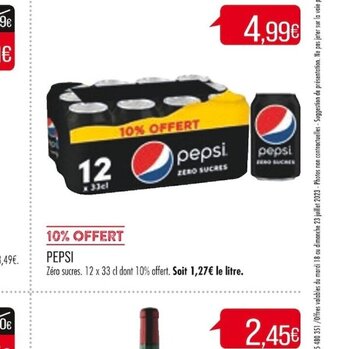 Match PEPSI offre