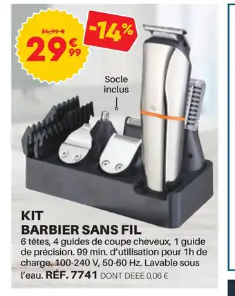 Shopix KIT BARBIER SANS FIL offre