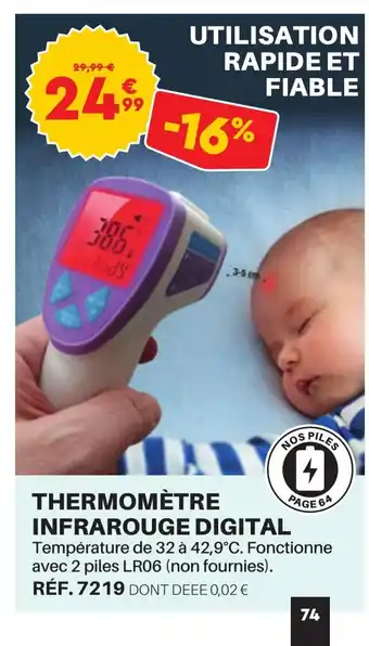 Shopix THERMOMÈTRE INFRAROUGE DIGITAL offre