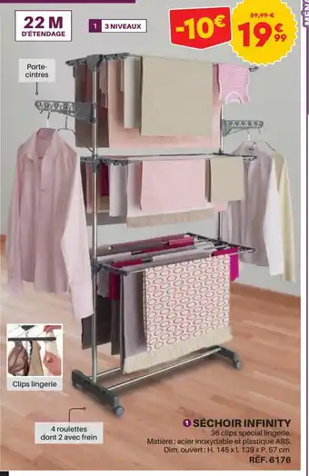 Shopix O SÉCHOIR INFINITY offre