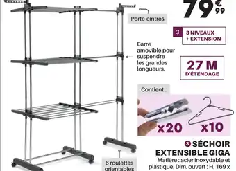 Shopix 3 SÉCHOIR EXTENSIBLE GIGA offre