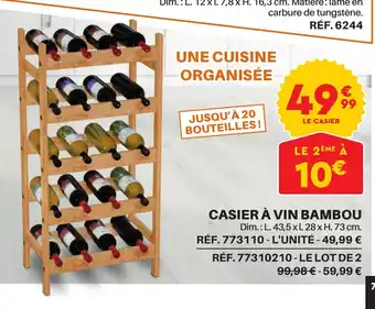 CASIER À VIN BAMBOU