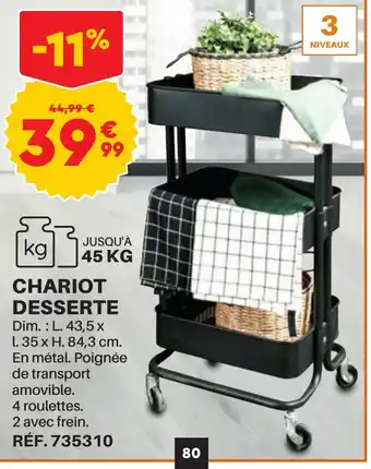 Shopix CHARIOT DESSERTE offre