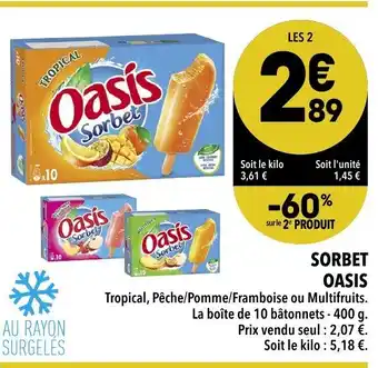 Supeco Sorbet Oasis offre