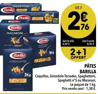 Supeco Pâtes Barilla offre