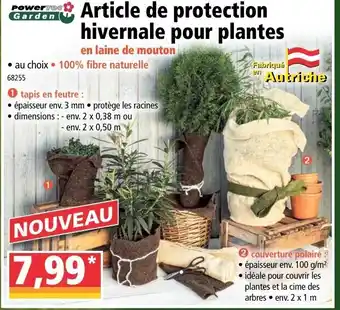Norma Article de protection hivernale pour plantes offre