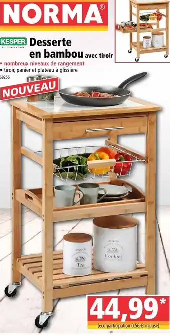 Norma Desserte en bambou offre