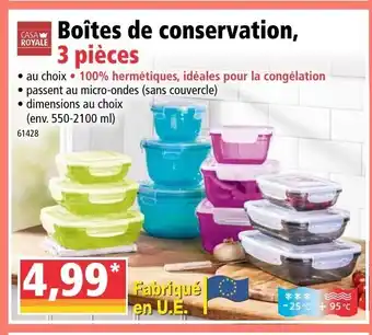 Norma Boîtes de conservation offre