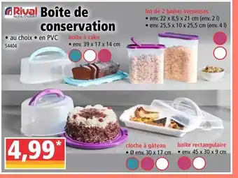 Norma Boîte de conservation offre