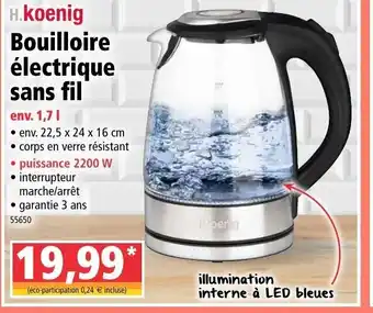 Norma Bouilloire électrique sans fil offre