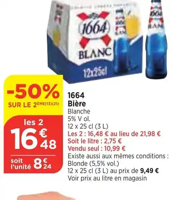 Maximarché 1664 biere offre