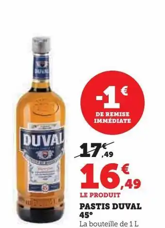 U Express Pastis duval 45° offre