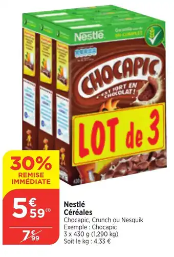 Bi1 Nestlé Céréales offre