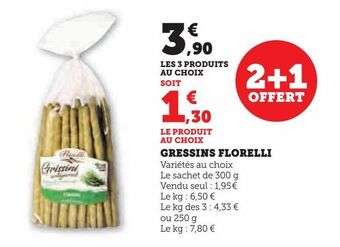 Super U Gressins florelli offre