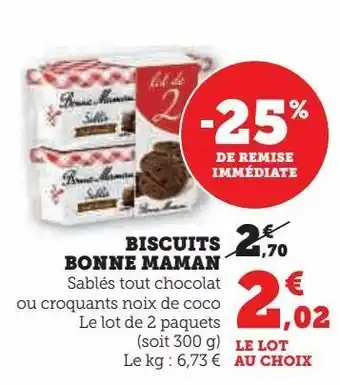 U Express Biscuits bonne maman offre