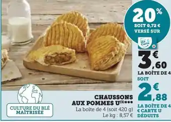 Super U Chaussons aux pommes u offre