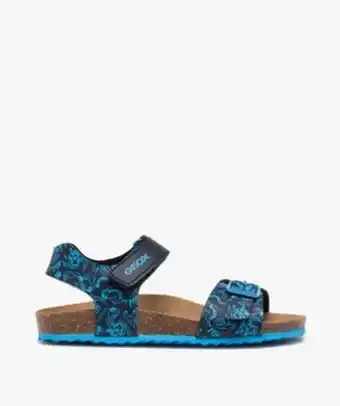 Gémo Sandales garçon avec brides imprimées et semelle cuir - geox offre