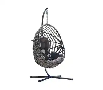 Ozalide - canberra - fauteuil de jardin suspendu - gris anthracite