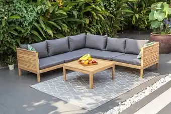 Bricomarché Salon de jardin hao en bois d'eucalyptus 5 places offre