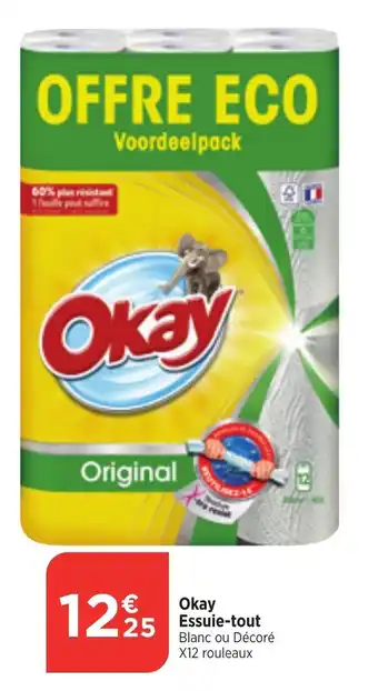 Bi1 Okay Essuie-tout Blanc ou Décoré offre