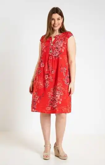 Toscane Robe en lin imprimé offre